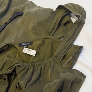 Madewell olive green maxi dress